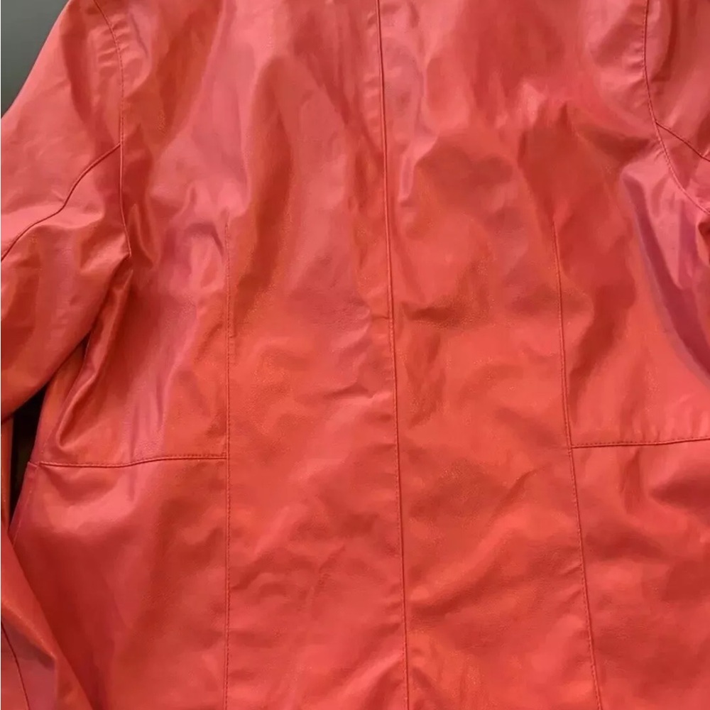 Women’s Blazer jacket Vegan Leather Pink Lined Fits M Barbiecore - Picture 13 of 13